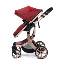 China fashion style safety stability foldable absorbing luxury baby stroller with mesh skylight